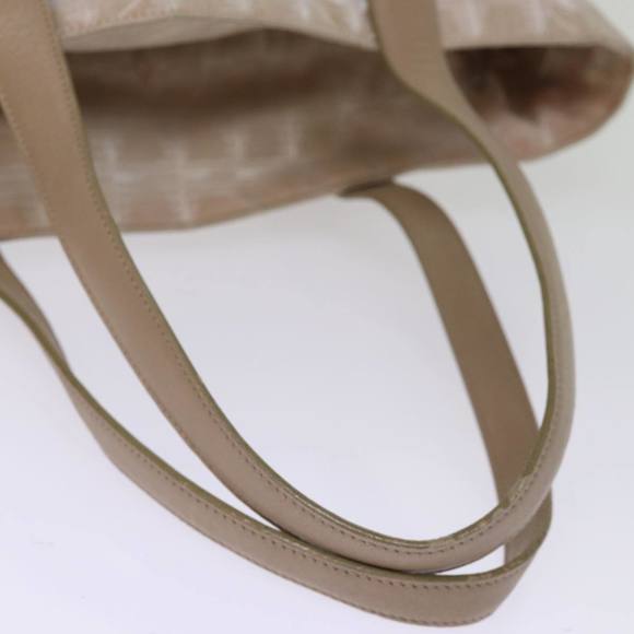 CHANEL New Travel Line Tote Bag Nylon Beige CC Auth th4946 - Picture 7 of 16